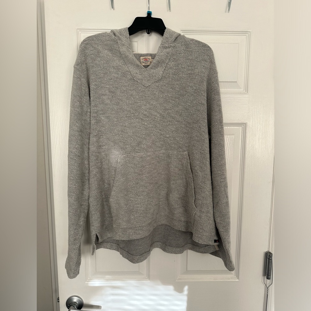 Faherty Seabrook Textured Poncho Hoodie pullover men’s XL Extra Large